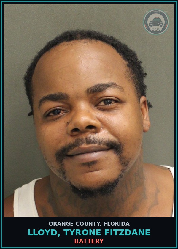 Booking mugshot of LLOYD, TYRONE FITZDANE in Orange County
