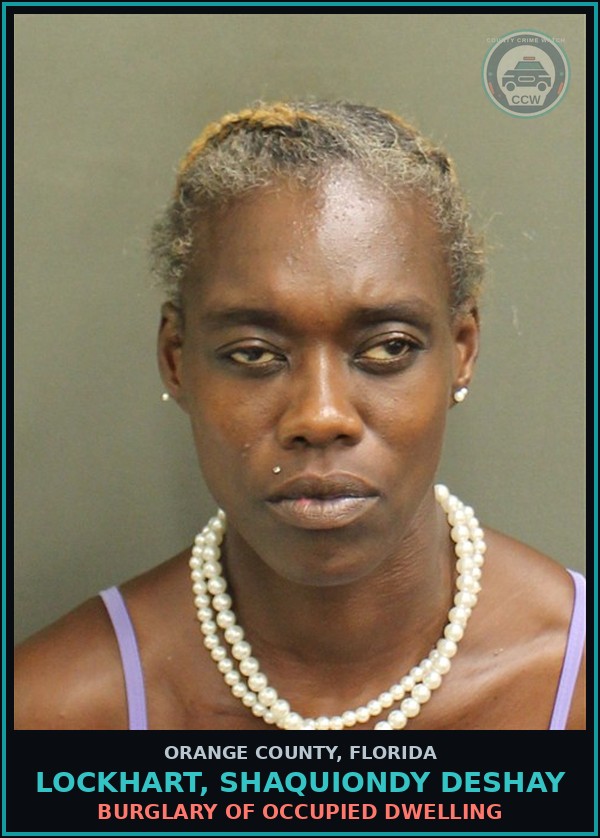 Booking mugshot of LOCKHART, SHAQUIONDY DESHAY in Orange County