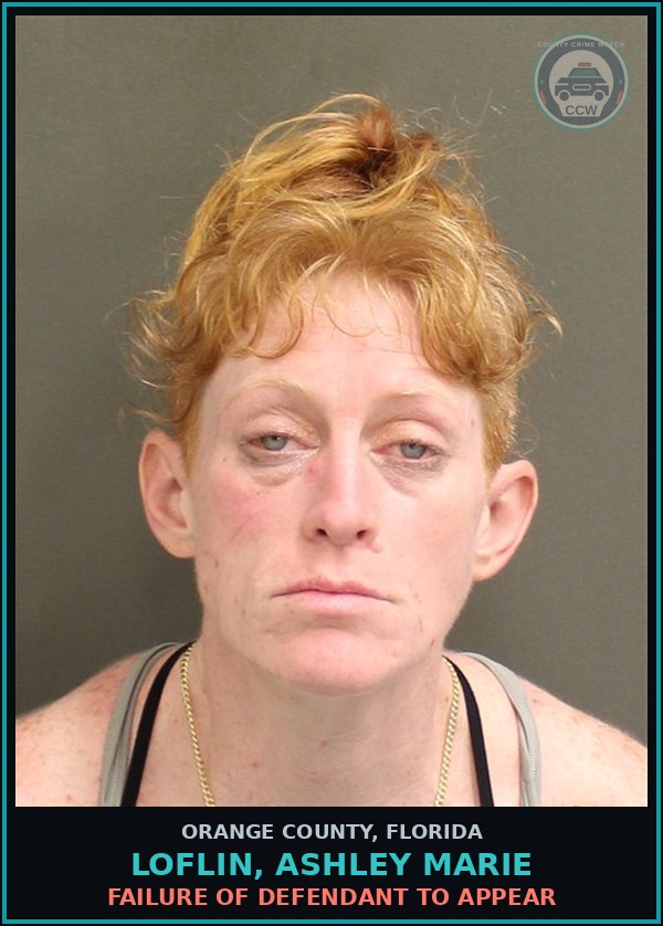 Booking mugshot of LOFLIN, ASHLEY MARIE in Orange County