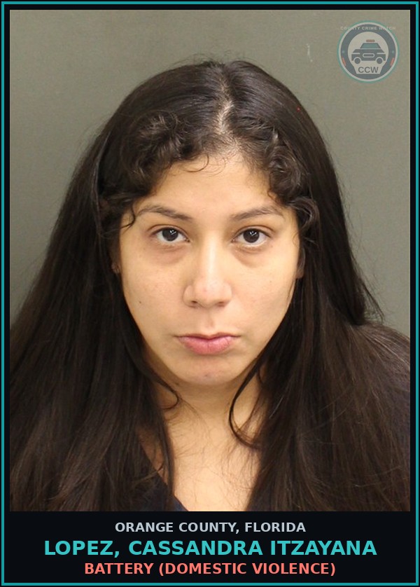 Booking mugshot of LOPEZ, CASSANDRA ITZAYANA in Orange County