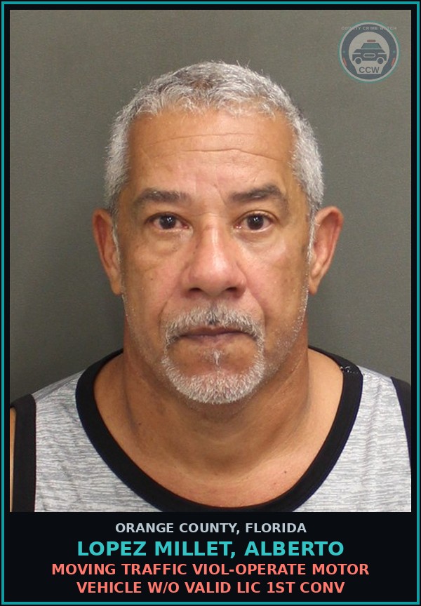 Booking mugshot of LOPEZ MILLET, ALBERTO in Orange County