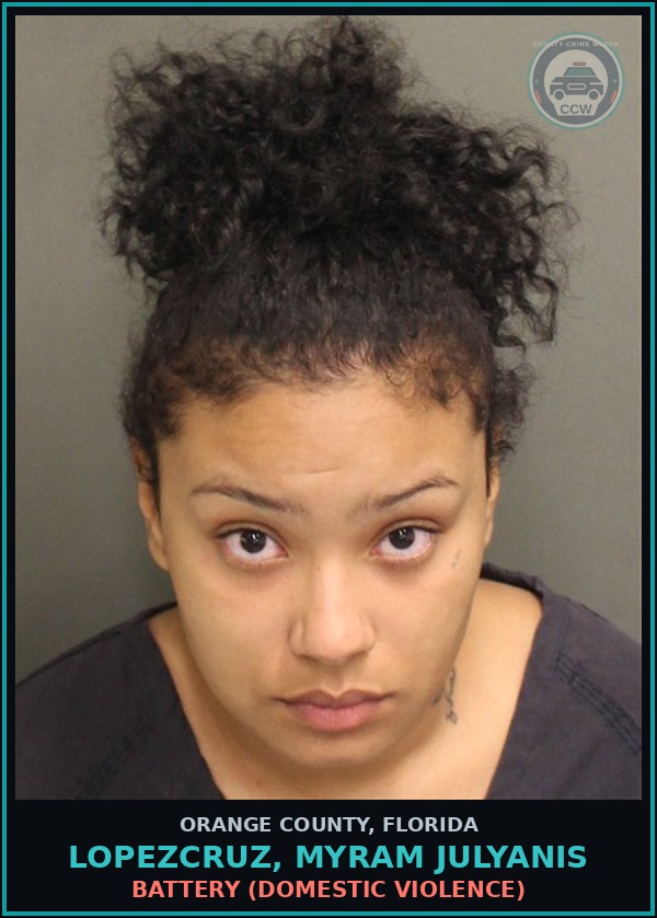 Booking mugshot of LOPEZCRUZ, MYRAM JULYANIS in Orange County