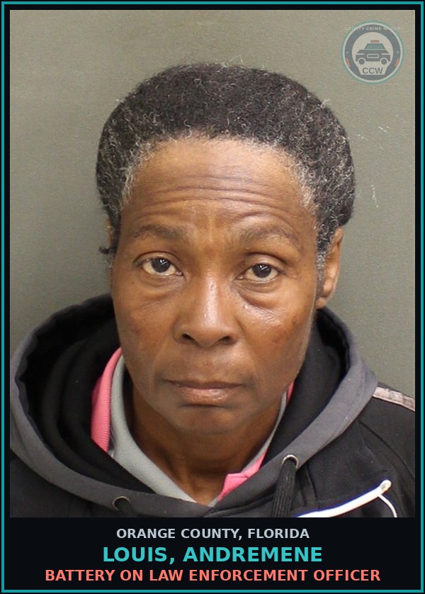 Booking mugshot of LOUIS, ANDREMENE in Orange County