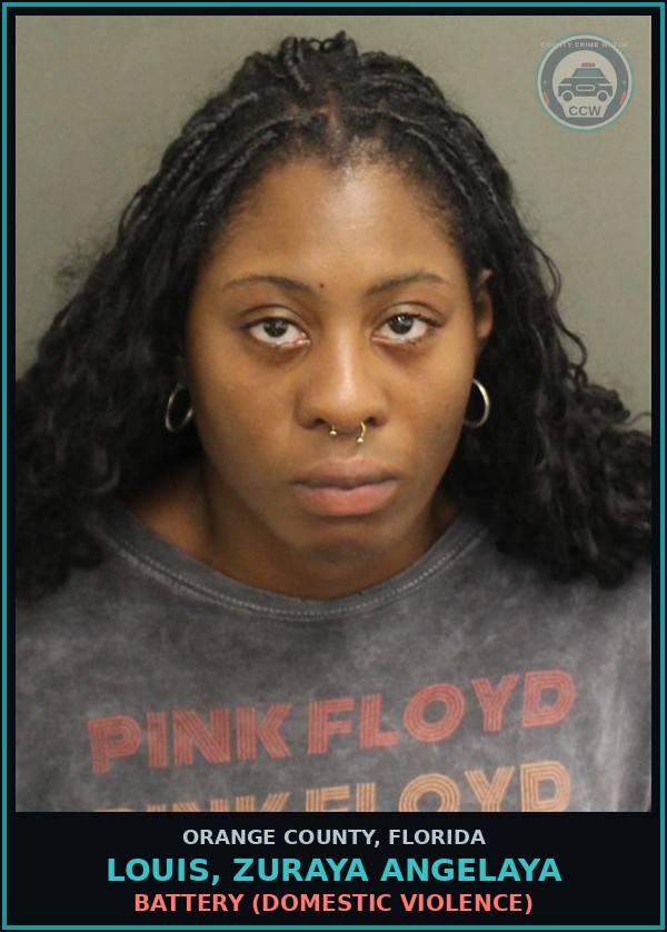 Booking mugshot of LOUIS, ZURAYA ANGELAYA in Orange County