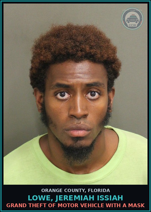 Booking mugshot of LOWE, JEREMIAH ISSIAH in Orange County