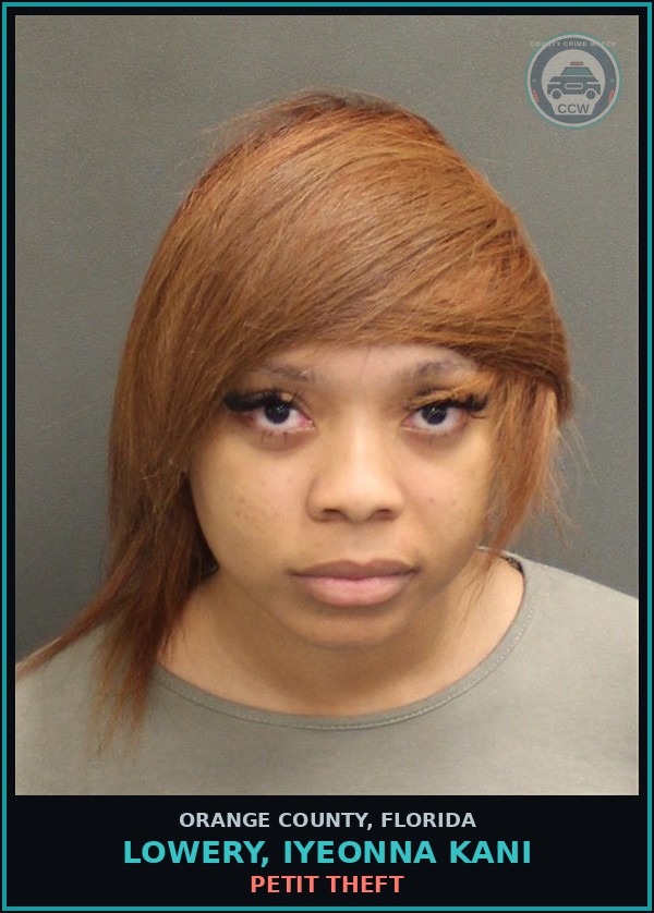 Booking mugshot of LOWERY, IYEONNA KANI in Orange County