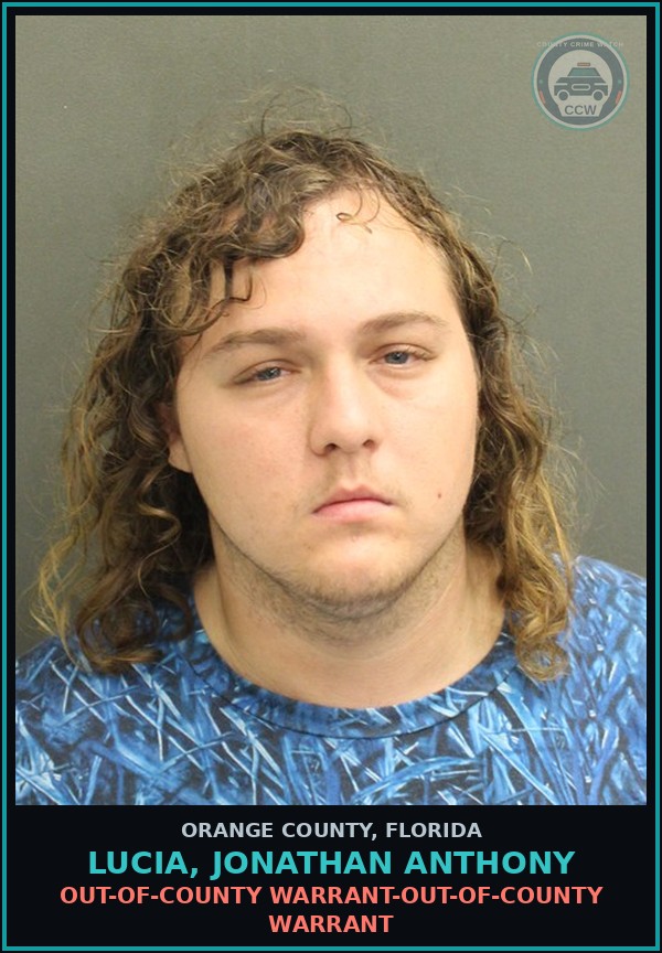 Booking mugshot of LUCIA, JONATHAN ANTHONY in Orange County