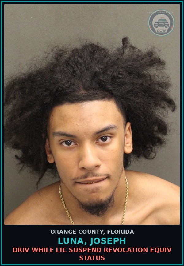 Booking mugshot of LUNA, JOSEPH in Orange County
