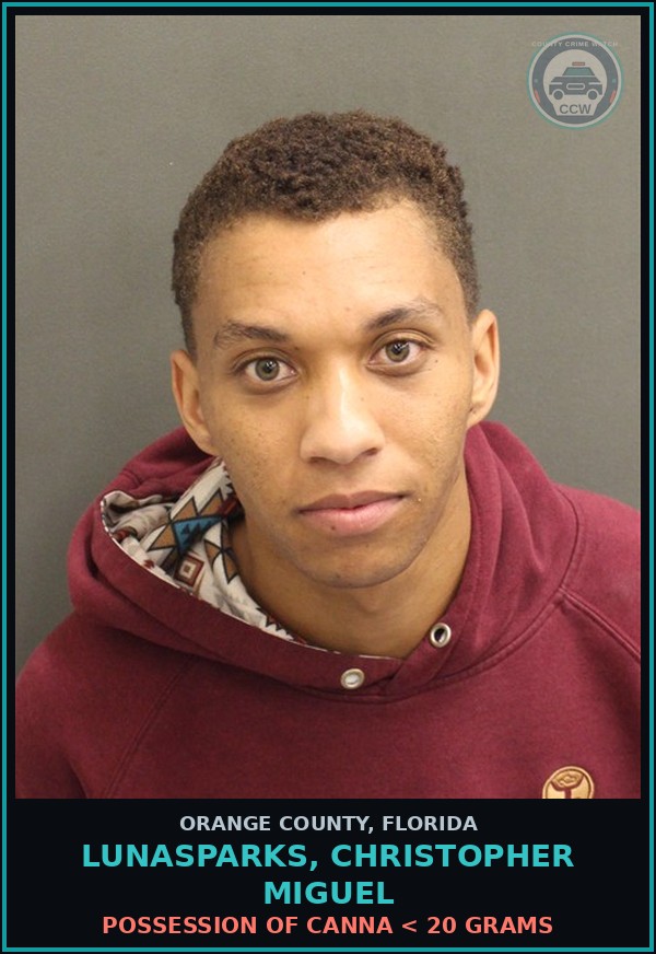 Booking mugshot of LUNASPARKS, CHRISTOPHER MIGUEL in Orange County