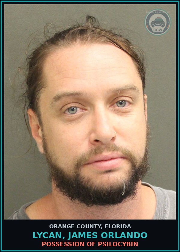 Booking mugshot of LYCAN, JAMES ORLANDO in Orange County