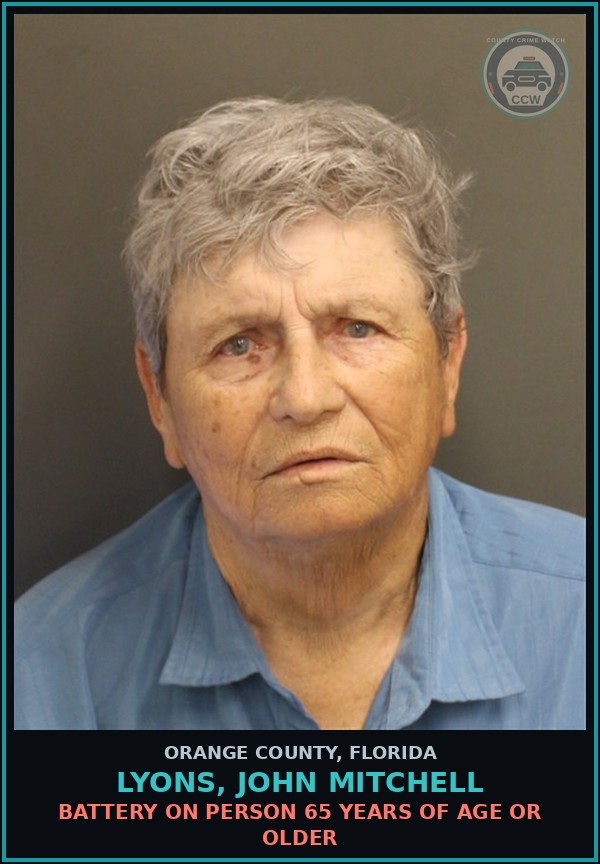 Booking mugshot of LYONS, JOHN MITCHELL in Orange County