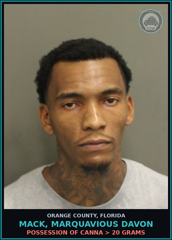 Booking mugshot of MACK, MARQUAVIOUS DAVON in Orange County