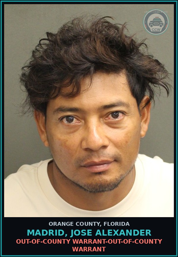 Booking mugshot of MADRID, JOSE ALEXANDER in Orange County
