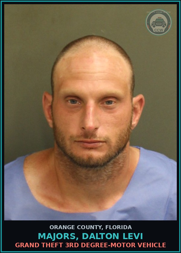 Booking mugshot of MAJORS, DALTON LEVI in Orange County