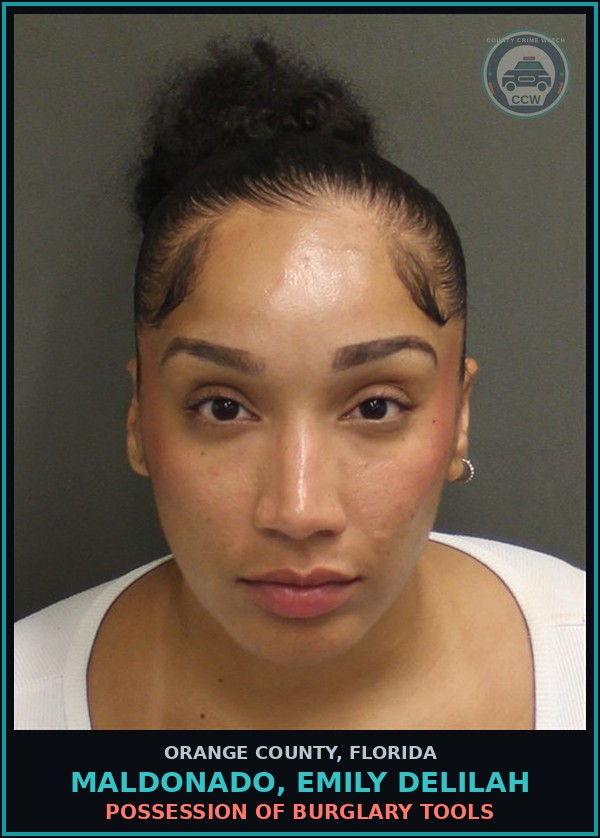 Booking mugshot of MALDONADO, EMILY DELILAH in Orange County
