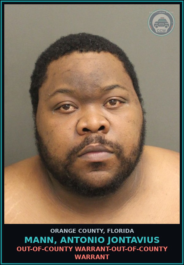 Booking mugshot of MANN, ANTONIO JONTAVIUS in Orange County