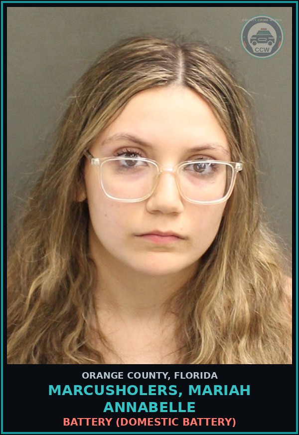 Booking mugshot of MARCUSHOLERS, MARIAH ANNABELLE in Orange County