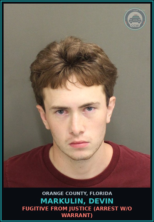 Booking mugshot of MARKULIN, DEVIN in Orange County