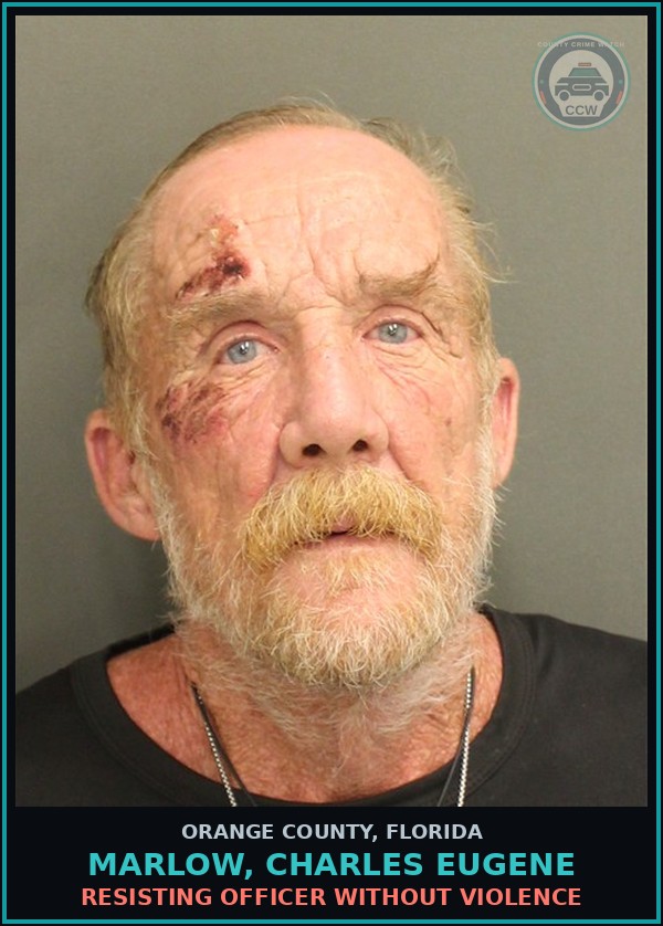 Booking mugshot of MARLOW, CHARLES EUGENE in Orange County