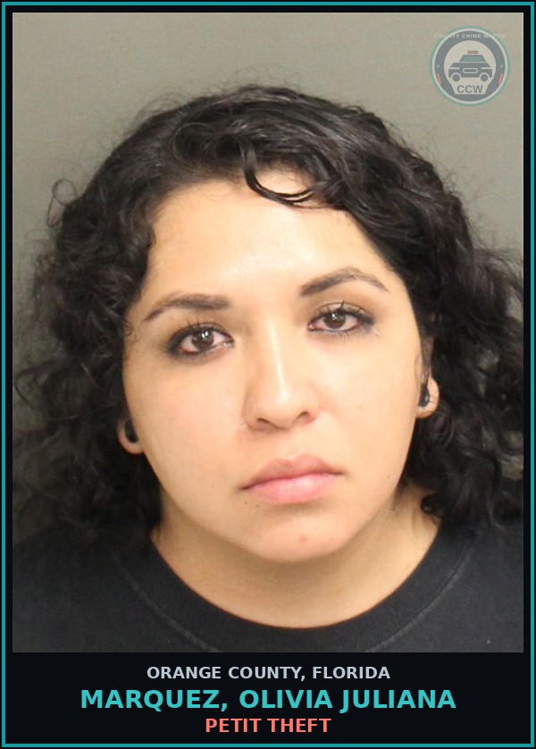 Booking mugshot of MARQUEZ, OLIVIA JULIANA in Orange County