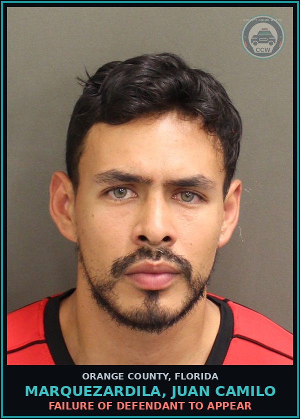 Booking mugshot of MARQUEZARDILA, JUAN CAMILO in Orange County
