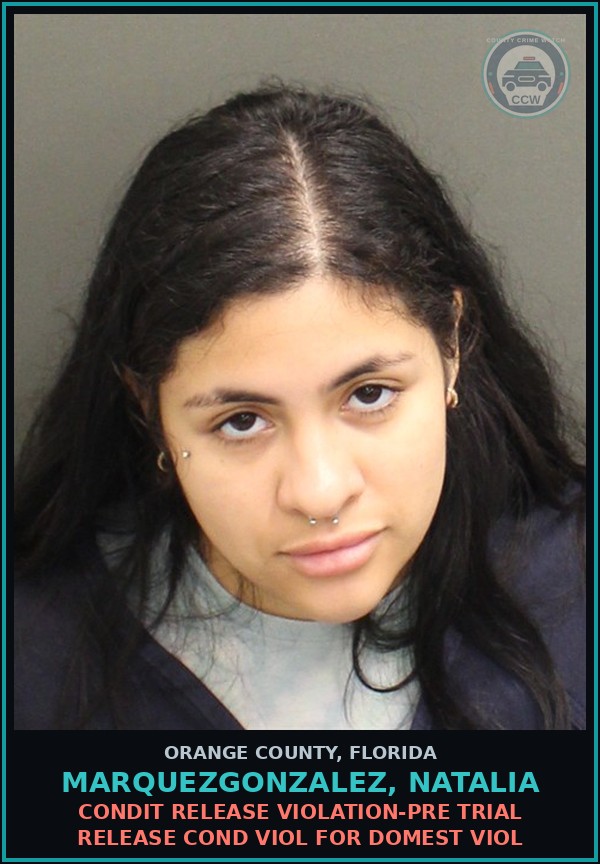 Booking mugshot of MARQUEZGONZALEZ, NATALIA in Orange County