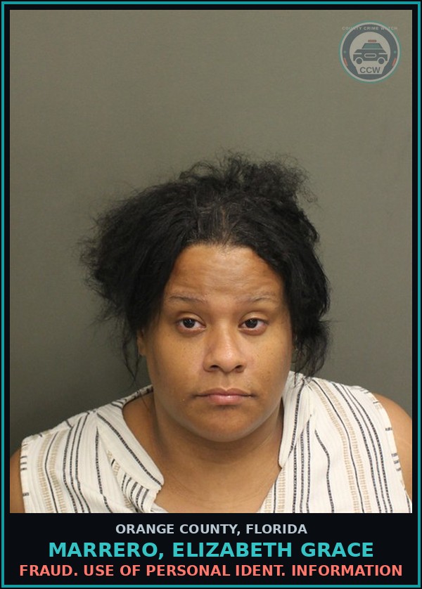 Booking mugshot of MARRERO, ELIZABETH GRACE in Orange County