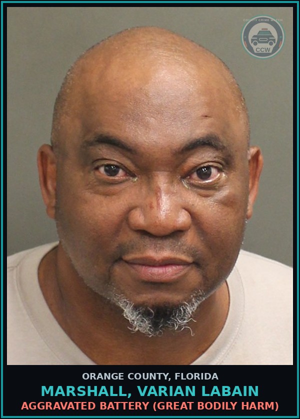 Booking mugshot of MARSHALL, VARIAN LABAIN in Orange County