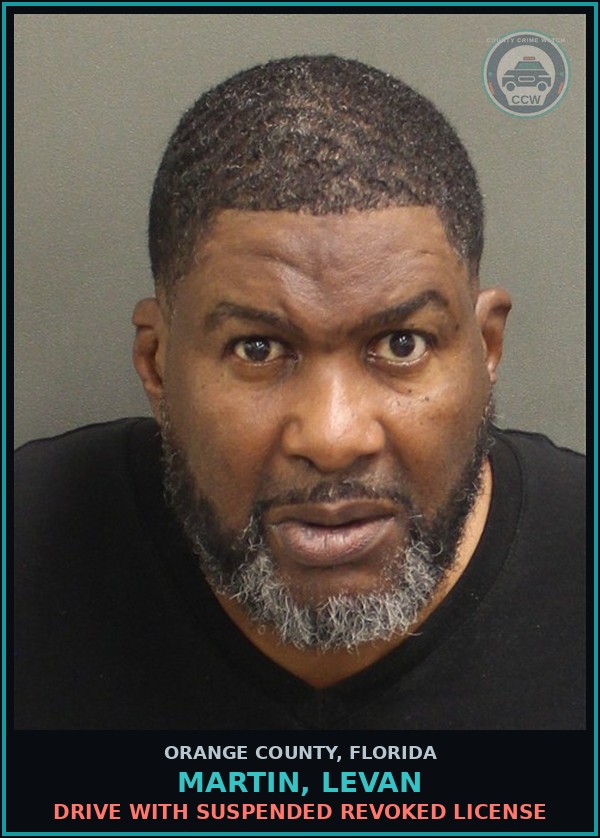 Booking mugshot of MARTIN, LEVAN in Orange County