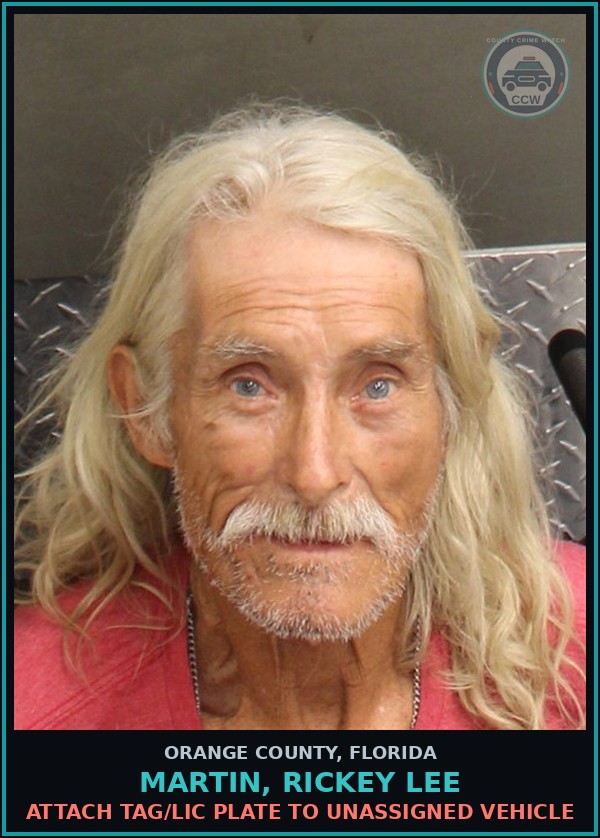 Booking mugshot of MARTIN, RICKEY LEE in Orange County