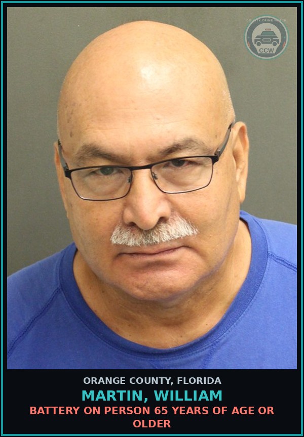 Booking mugshot of MARTIN, WILLIAM in Orange County