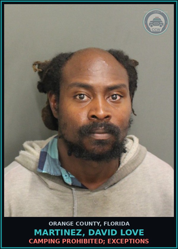Booking mugshot of MARTINEZ, DAVID LOVE in Orange County
