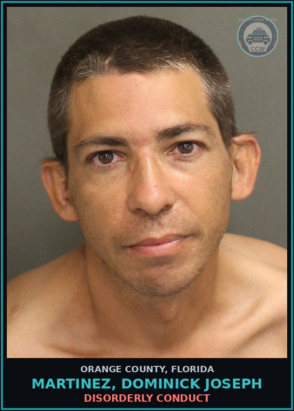 Booking mugshot of MARTINEZ, DOMINICK JOSEPH in Orange County