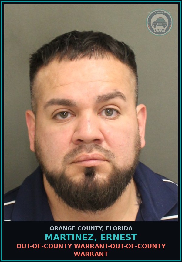 Booking mugshot of MARTINEZ, ERNEST in Orange County