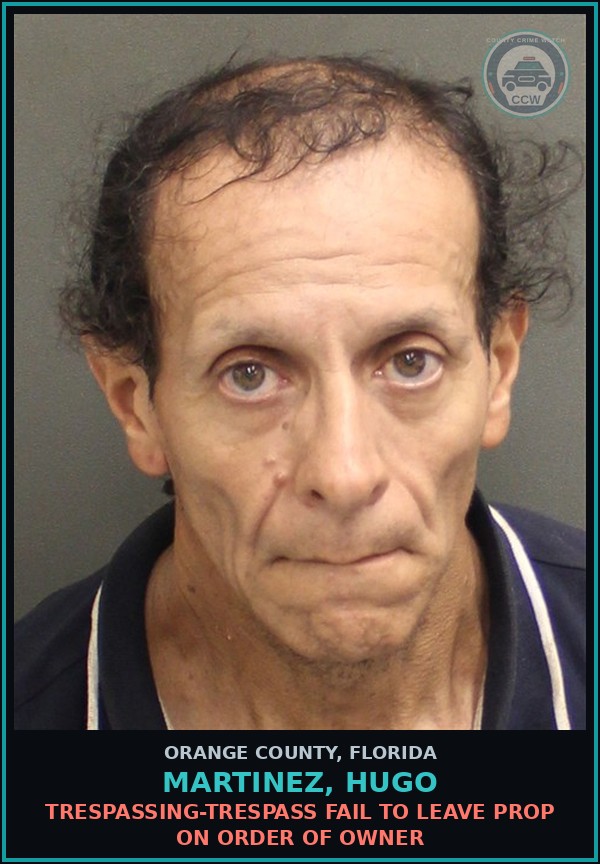 Booking mugshot of MARTINEZ, HUGO in Orange County