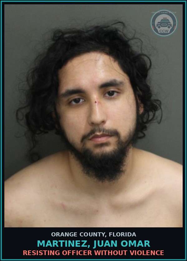 Booking mugshot of MARTINEZ, JUAN OMAR in Orange County
