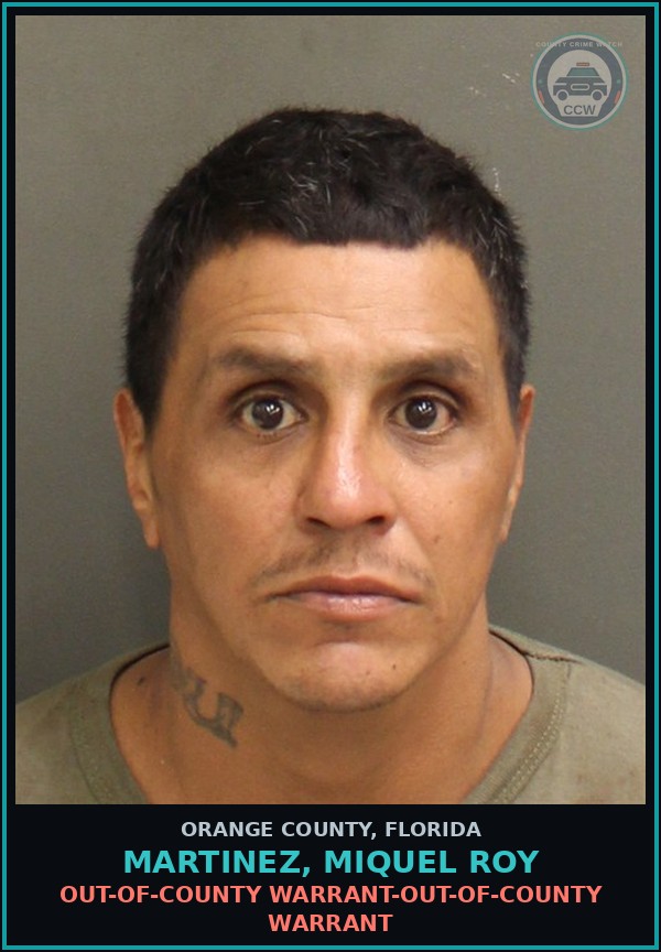 Booking mugshot of MARTINEZ, MIQUEL ROY in Orange County