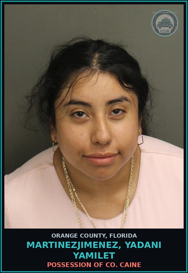 Booking mugshot of MARTINEZJIMENEZ, YADANI YAMILET in Orange County
