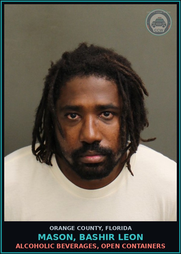 Booking mugshot of MASON, BASHIR LEON in Orange County