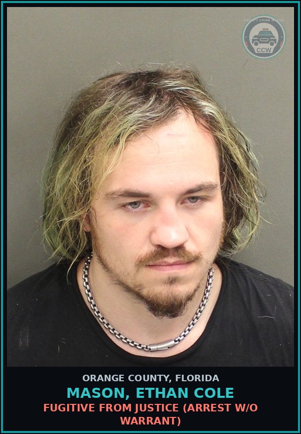 Booking mugshot of MASON, ETHAN COLE in Orange County