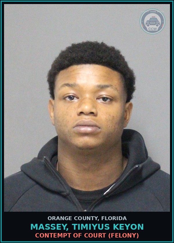 Booking mugshot of MASSEY, TIMIYUS KEYON in Orange County