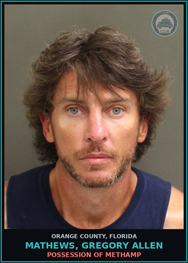 Booking mugshot of MATHEWS, GREGORY ALLEN in Orange County