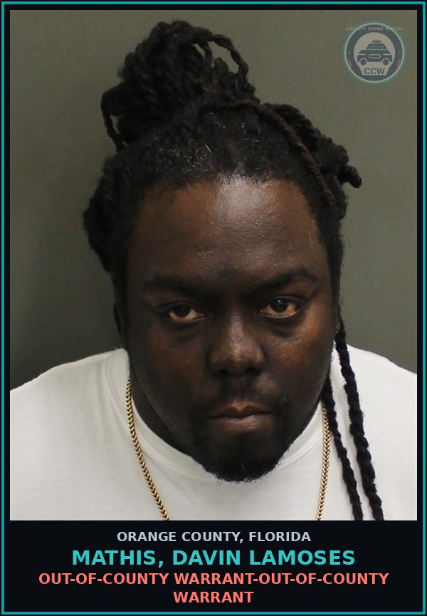 Booking mugshot of MATHIS, DAVIN LAMOSES in Orange County