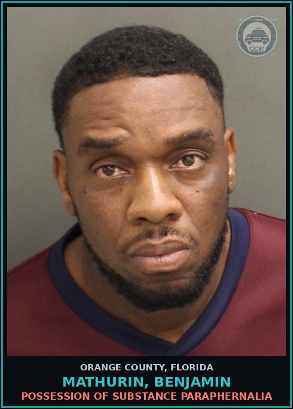 Booking mugshot of MATHURIN, BENJAMIN in Orange County