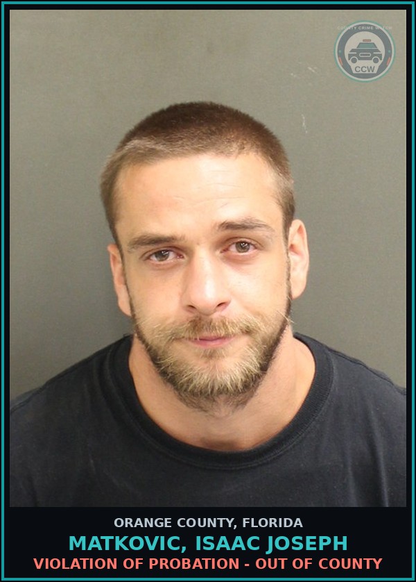 Booking mugshot of MATKOVIC, ISAAC JOSEPH in Orange County