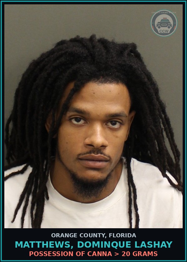 Booking mugshot of MATTHEWS, DOMINQUE LASHAY in Orange County