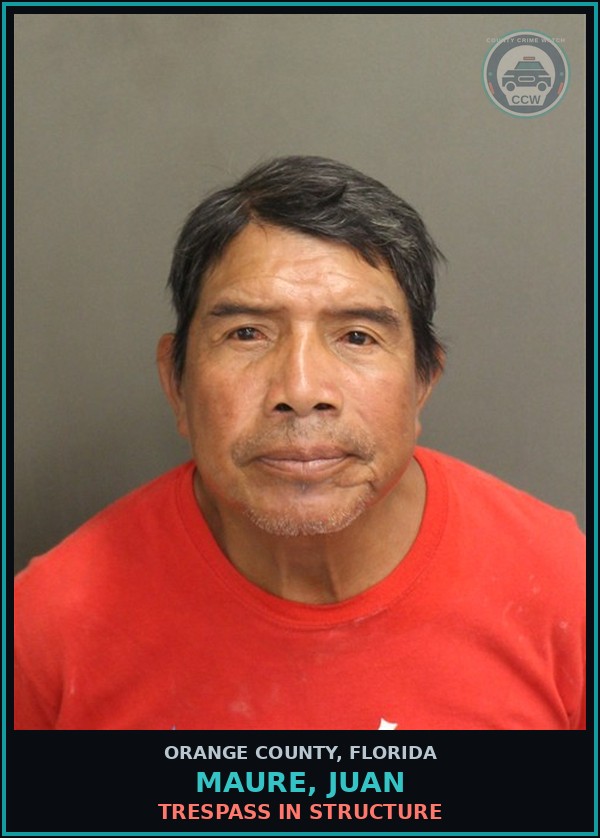 Booking mugshot of MAURE, JUAN in Orange County