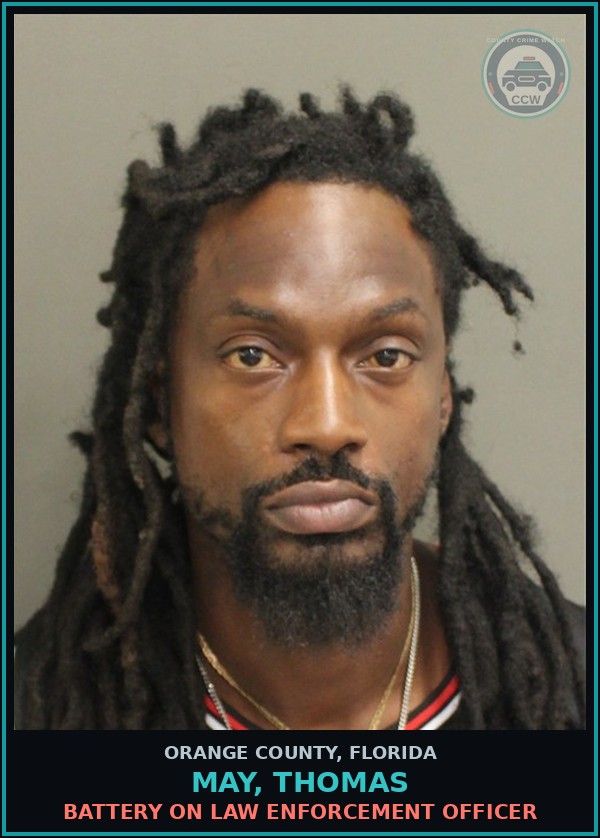 Booking mugshot of MAY, THOMAS in Orange County