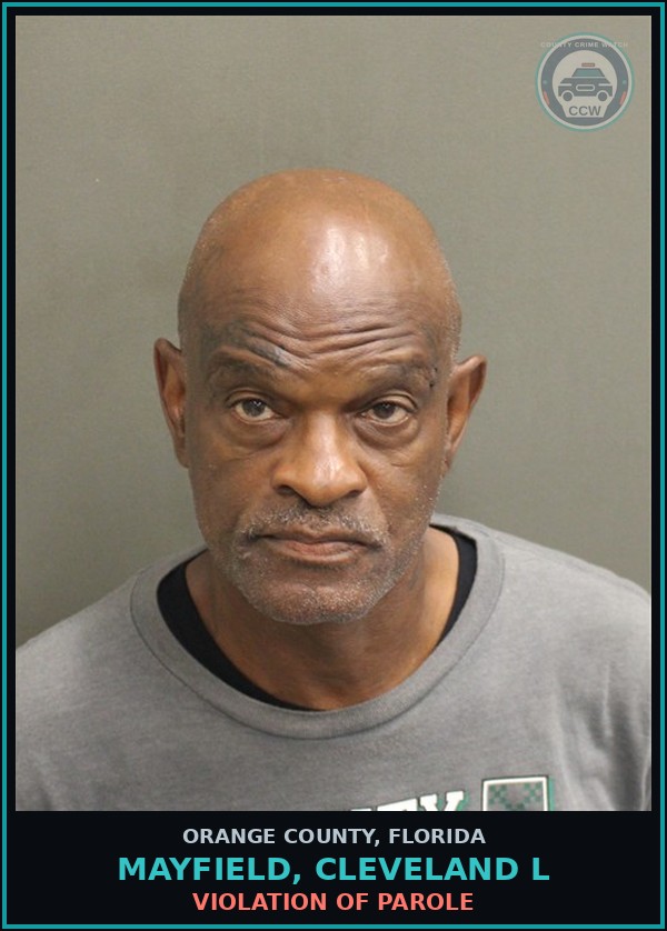 Booking mugshot of MAYFIELD, CLEVELAND L in Orange County