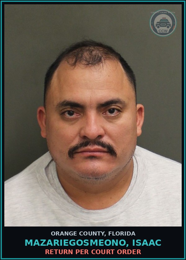 Booking mugshot of MAZARIEGOSMEONO, ISAAC in Orange County